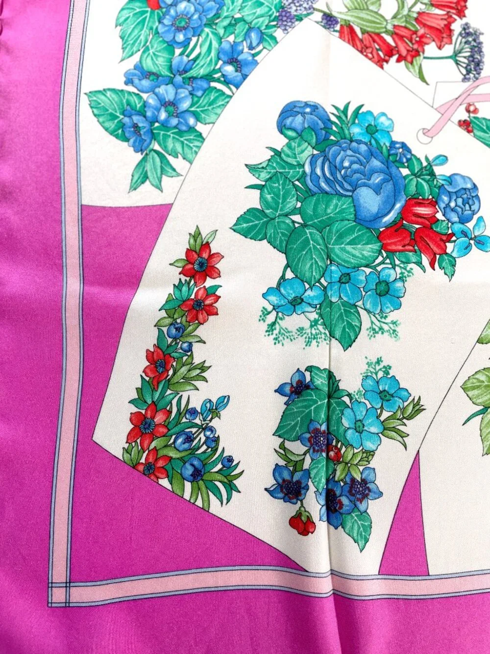Vintage Christian Dior Floral Silk Scarf | Made in Italy
